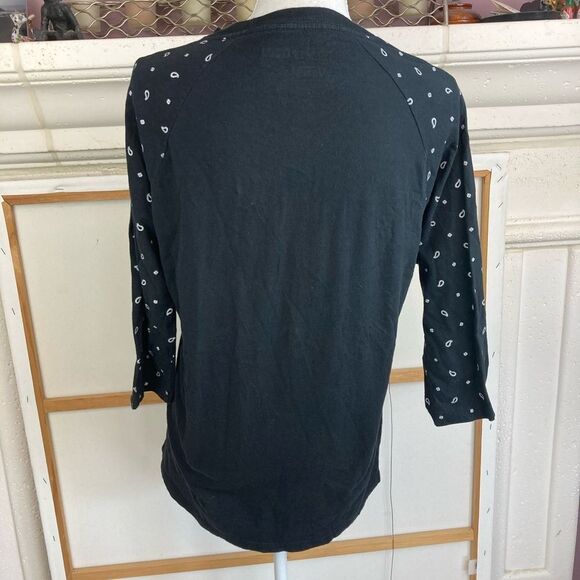 Vans Off the Wall Custom 3-4 sleeve top skater, coastal cowgirl style retro - Picture 6 of 7